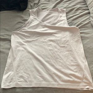 Lululemon White Metal Vent tank